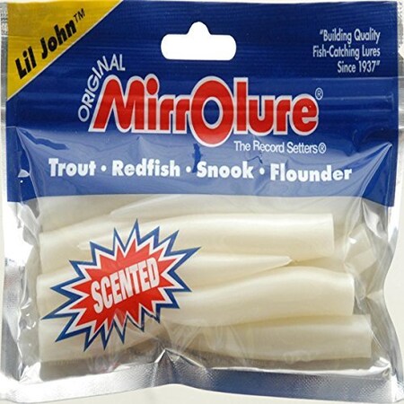 Mirrolure Lil John Scented Soft Plastic Twitchbait, 3 34 Glow, 10PK MRLJ-32